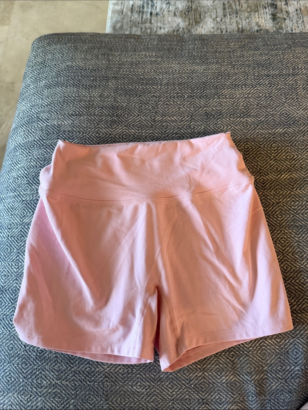 High-Rise Pink Women's Active Shorts